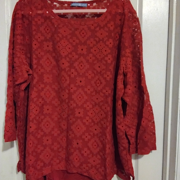 LOT OF 5 PCS NWT SCARLETT MESH TOP WITH CAMI RED COLOR SIZE 2X/2T - Picture 2 of 7